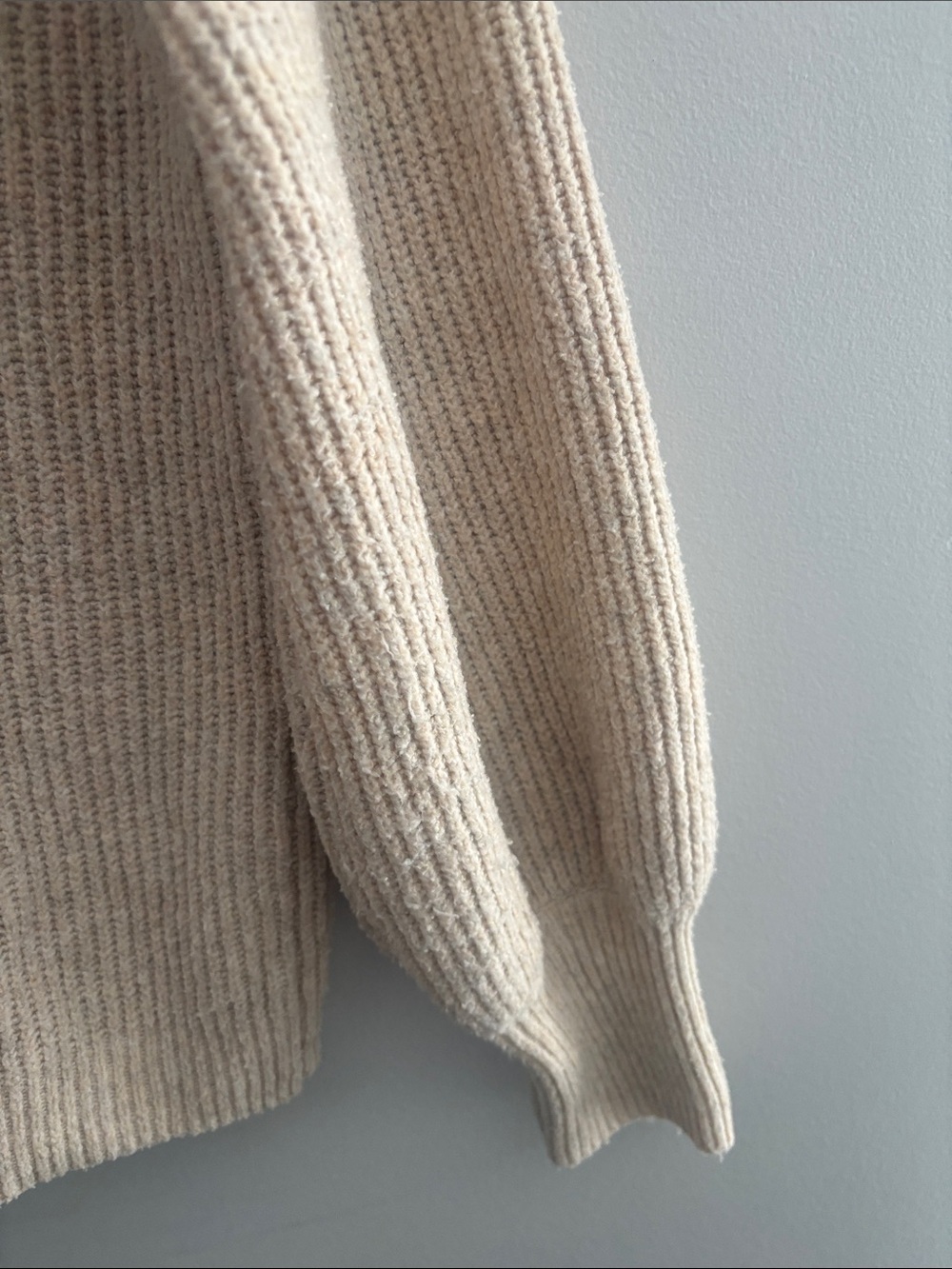 Altar'd State Cream Ribbed V-Neck Button Cardigan - Picture 6 of 6